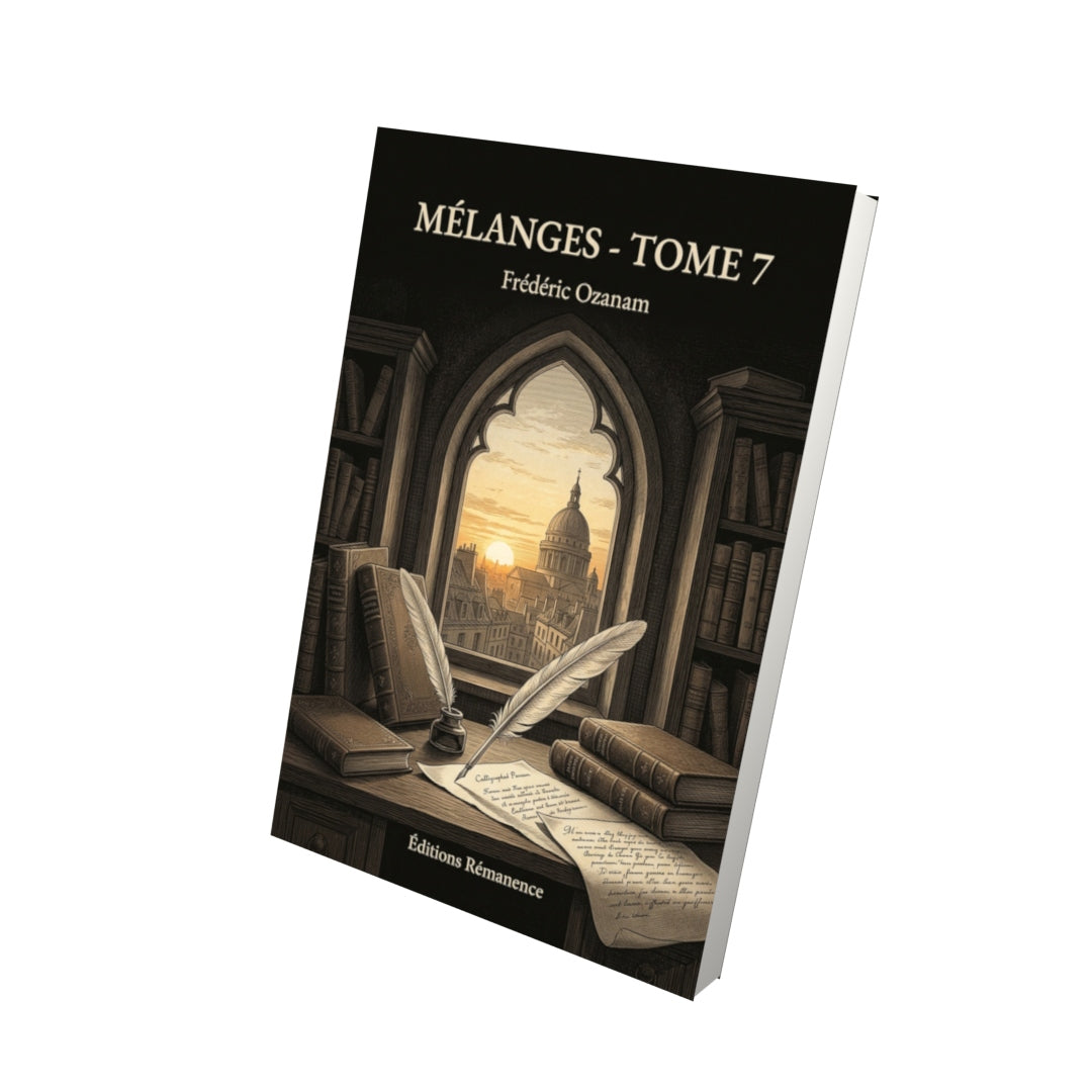 Livre Mélanges - Tome 7 par Frédéric Ozanam - Vue 3D - Editions Remanence