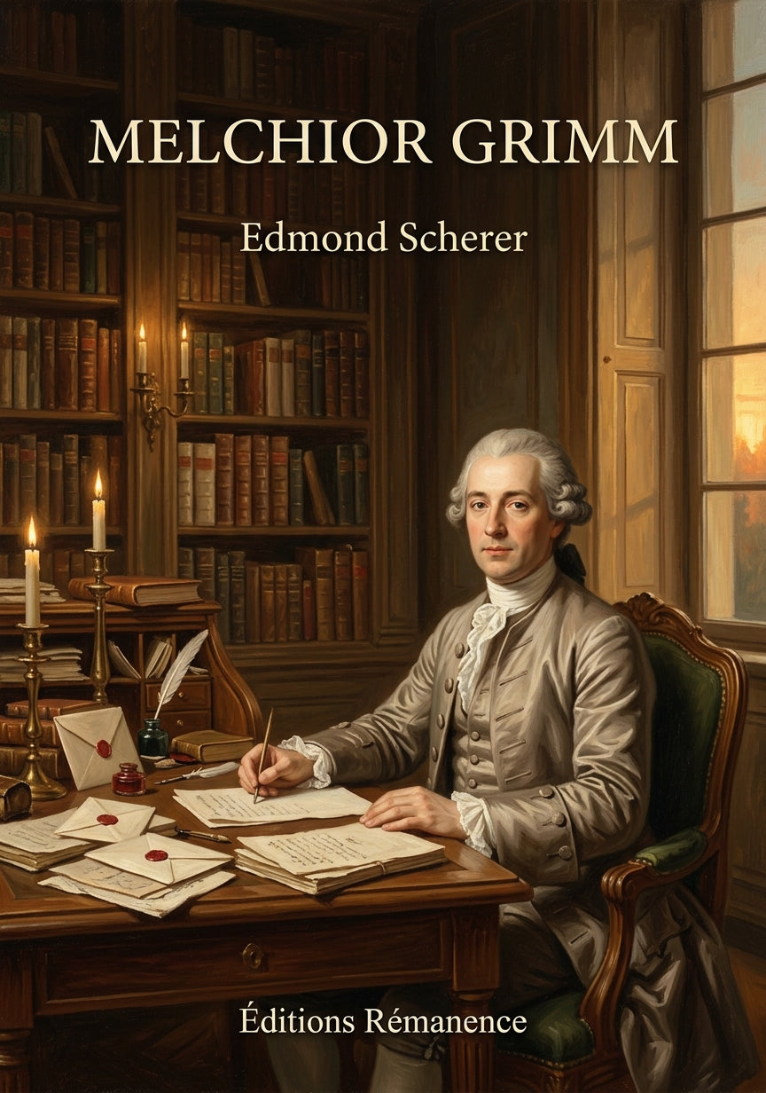 Livre Melchior Grimm par Edmond Scherer - Couverture - Editions Remanence