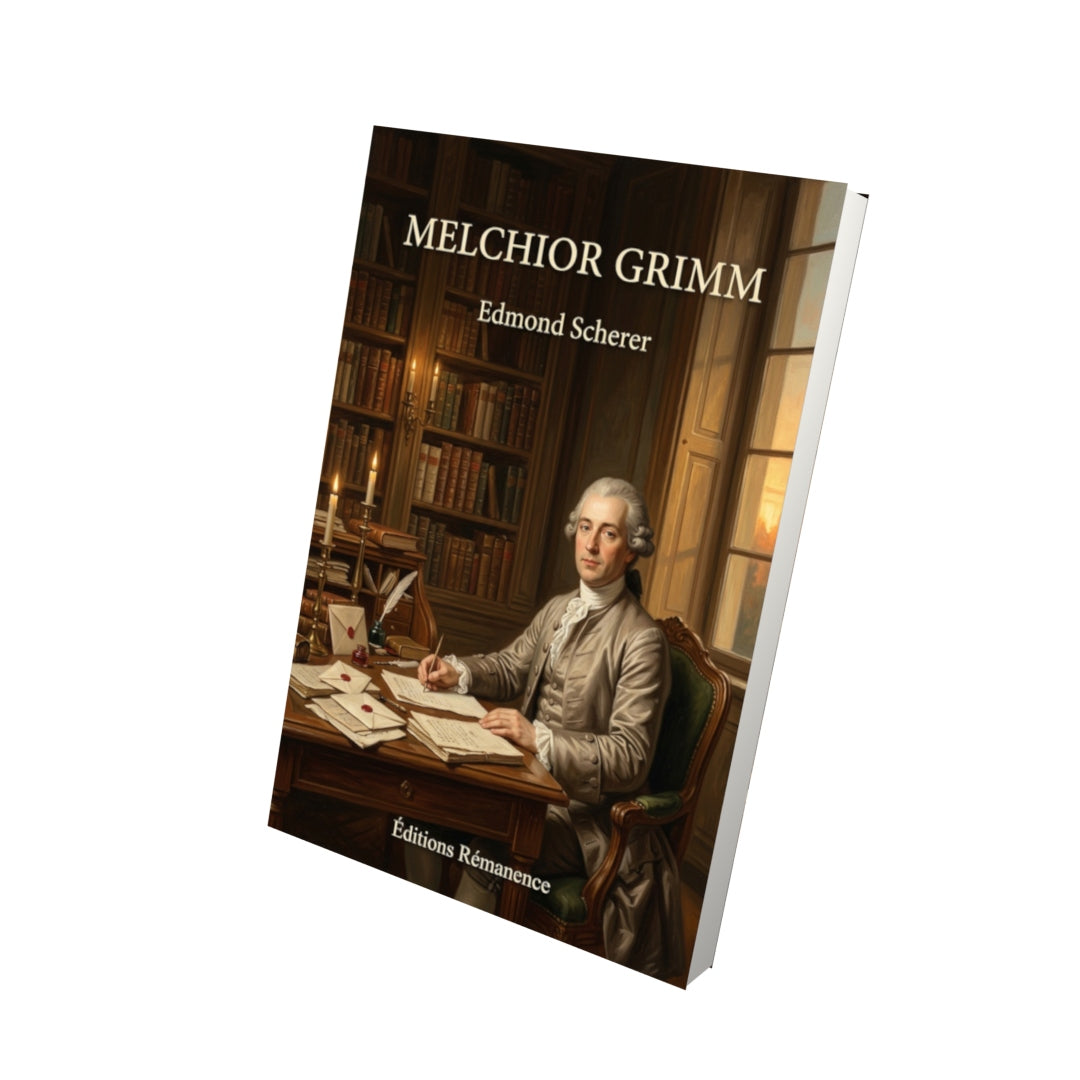 Livre Melchior Grimm par Edmond Scherer - Vue 3D - Editions Remanence