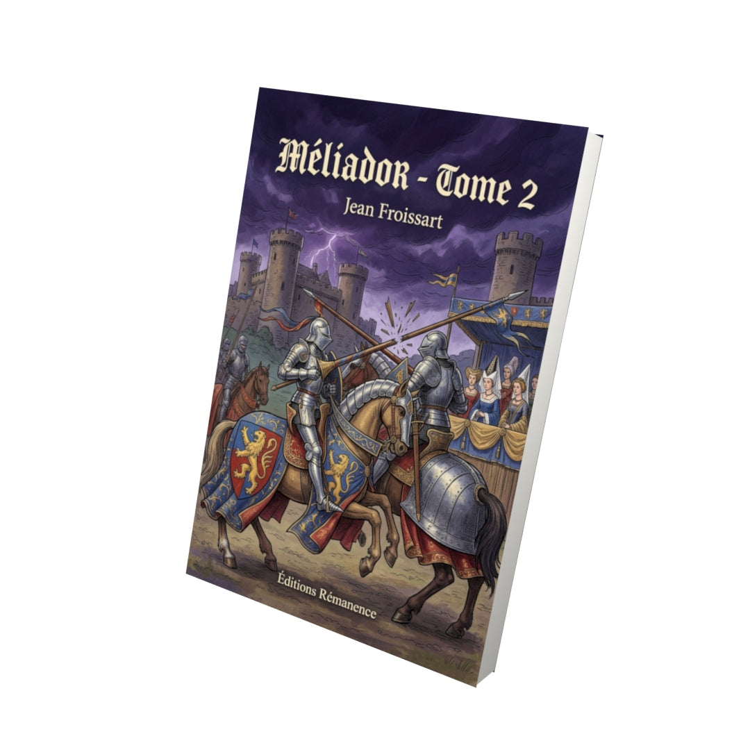 Livre Méliador - Tome 2 par Jean Froissart - Vue 3D - Editions Remanence