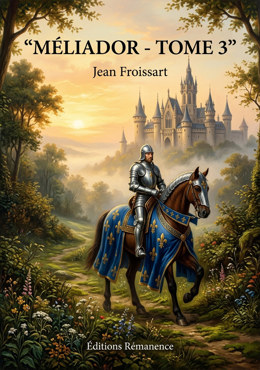 Livre Méliador - Tome 3 par Jean Froissart - Couverture - Editions Remanence
