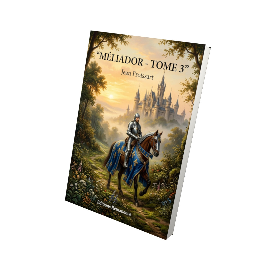 Livre Méliador - Tome 3 par Jean Froissart - Vue 3D - Editions Remanence