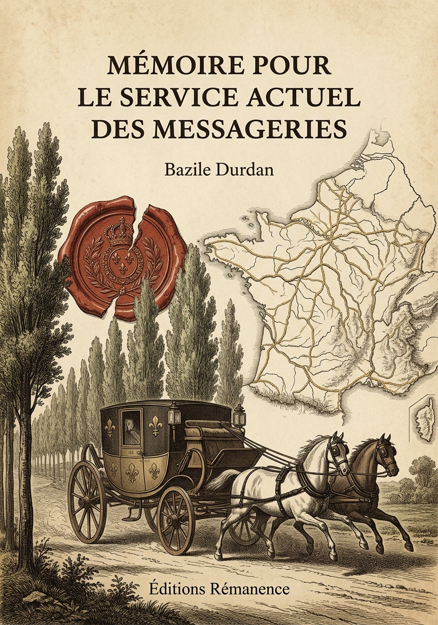 Mémoire pour le service actuel des messageries - Bazile Durdan (Couverture)