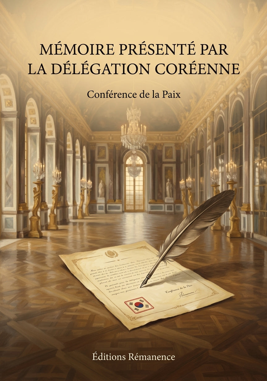 Livre Mémoire présenté par la Délégation coréenne par Conférence de la Paix - Couverture - Editions Remanence