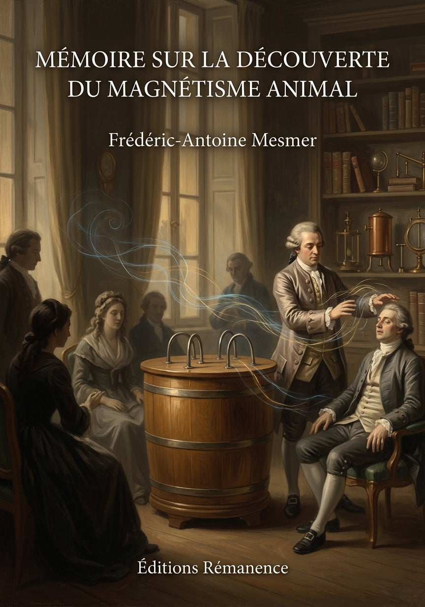 Livre Mémoire sur la découverte du magnétisme animal par Frédéric-Antoine Mesmer - Couverture - Editions Remanence