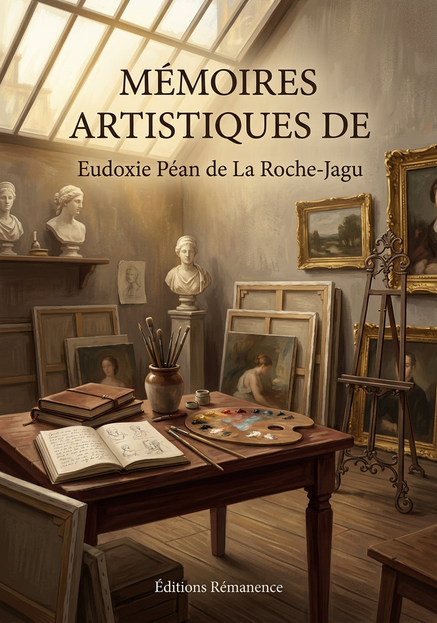 Livre Mémoires artistiques de par Eudoxie Péan de La Roche-Jagu - Couverture - Editions Remanence