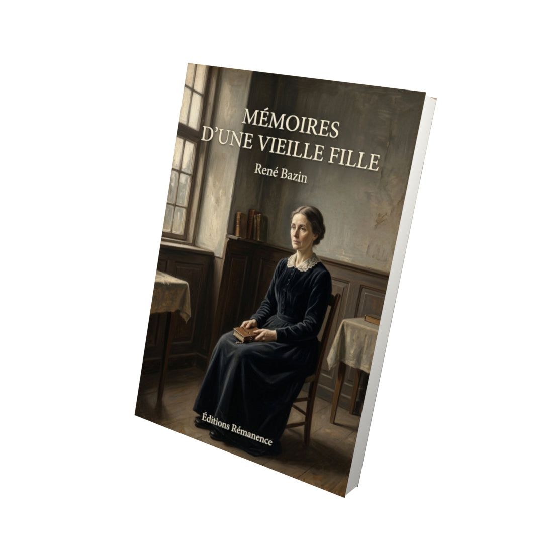 Livre Mémoires d'une vieille fille - René Bazin - Vue 3D - Editions Remanence