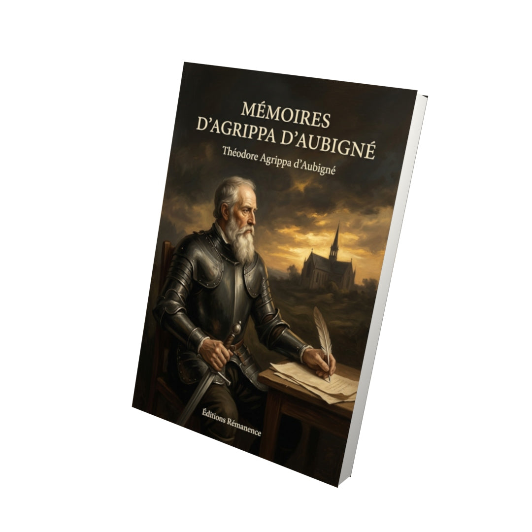 Livre Mémoires d’Agrippa d’Aubigné par Théodore Agrippa d’Aubigné - Vue 3D - Editions Remanence