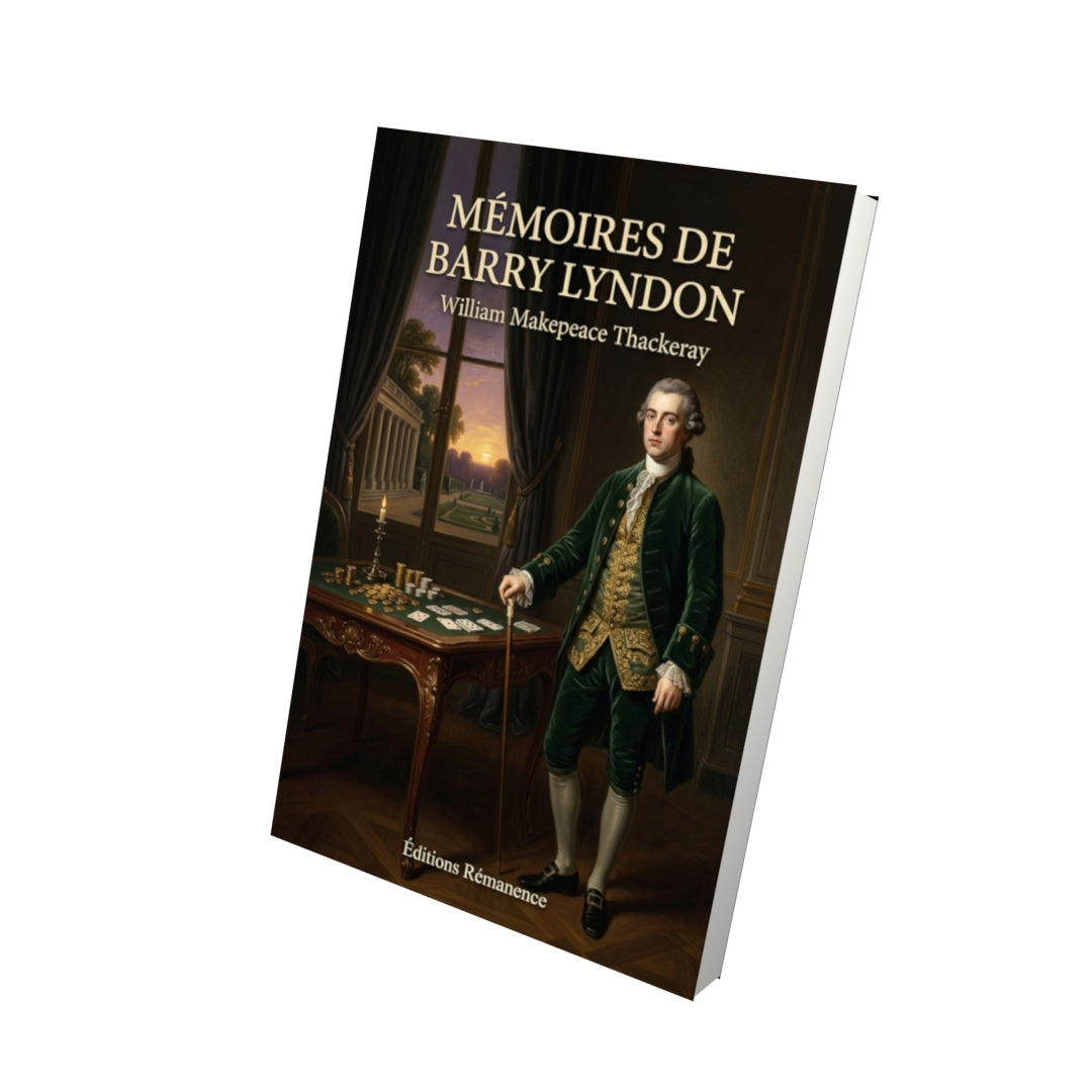 Livre Mémoires de Barry Lyndon par William Makepeace Thackeray - Vue 3D - Editions Remanence
