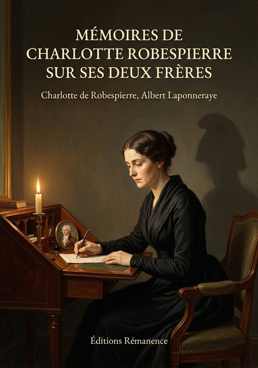 Livre Mémoires de Charlotte Robespierre sur ses deux frères par Charlotte de Robespierre, Albert Laponneraye - Couverture - Editions Remanence