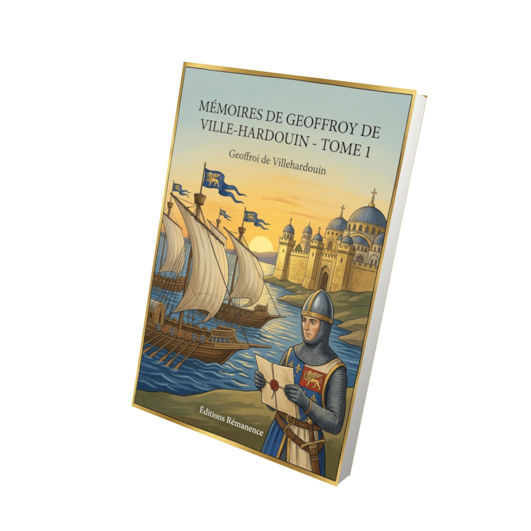 Livre Mémoires de Geoffroy de Ville-Hardouin - Tome 1 par Geoffroi de Villehardouin - Vue 3D - Editions Remanence