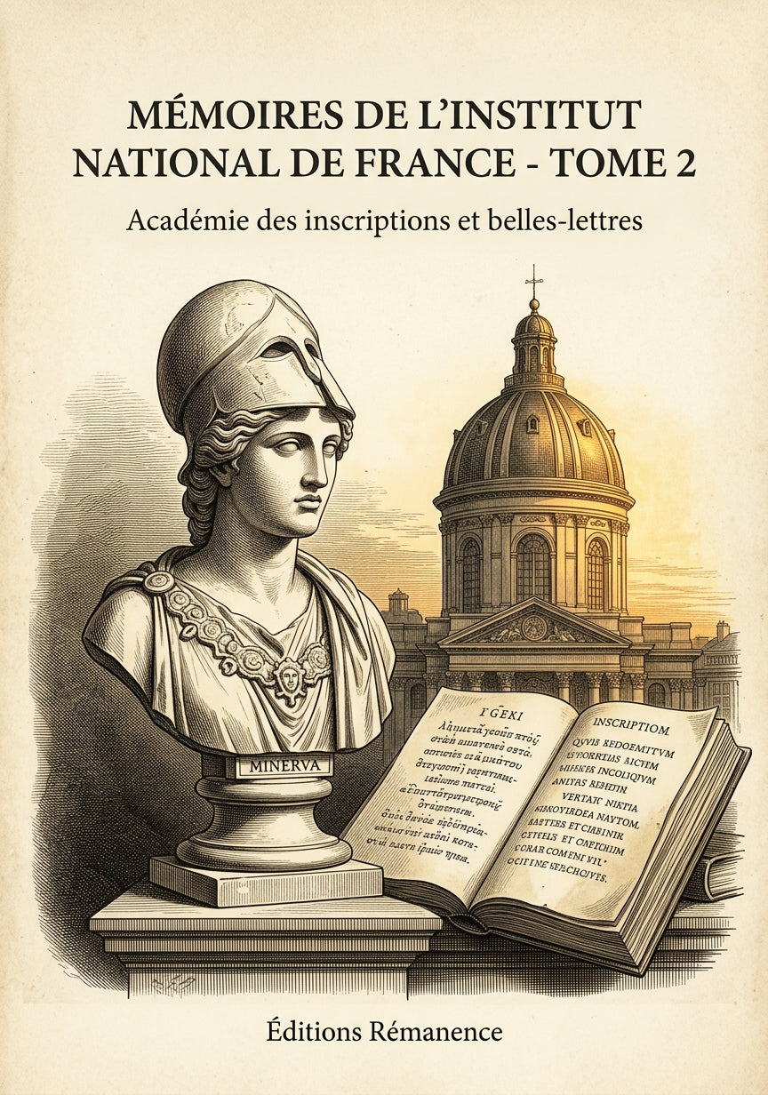 Livre Mémoires de l'Institut national de France - Tome 2 par Académie des inscriptions et belles-lettres - Couverture - Editions Remanence