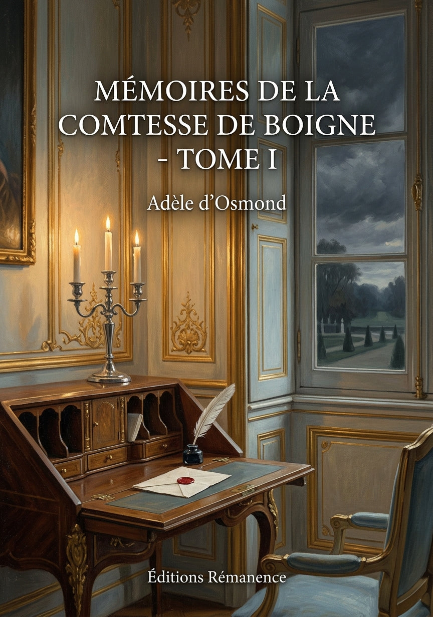 Livre Mémoires de la comtesse de Boigne - Tome I par Adèle d’Osmond - Couverture - Editions Remanence