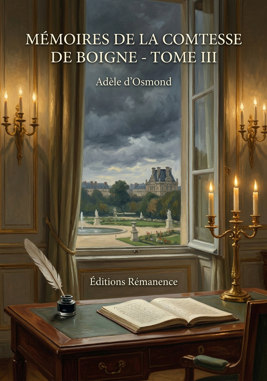 Livre Mémoires de la comtesse de Boigne - Tome III par Adèle d’Osmond - Couverture - Editions Remanence