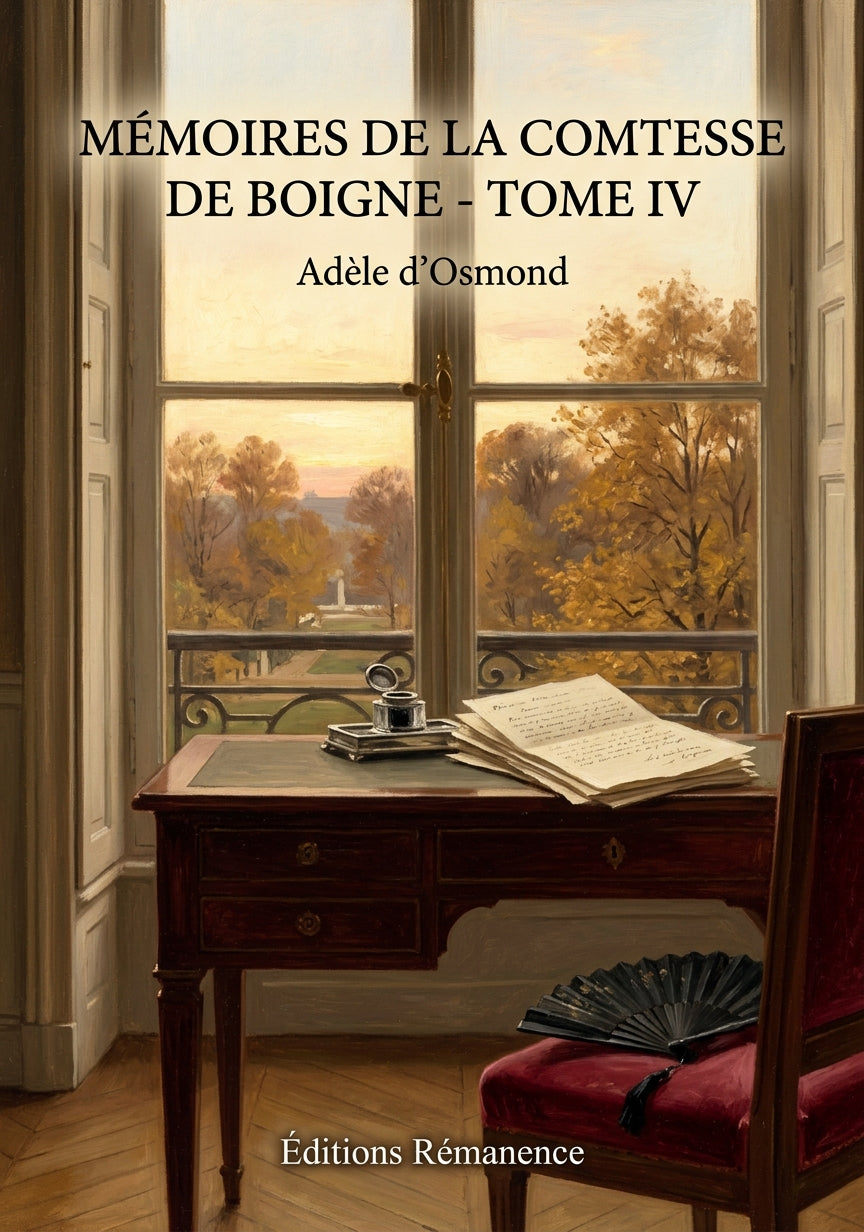 Livre Mémoires de la comtesse de Boigne - Tome IV par Adèle d’Osmond - Couverture - Editions Remanence