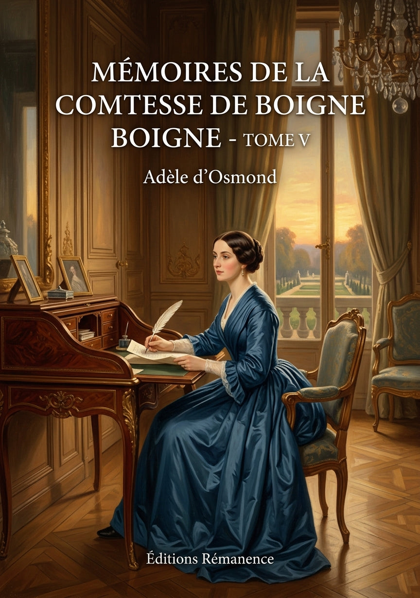 Livre Mémoires de la comtesse de Boigne - Tome V par Adèle d’Osmond - Couverture - Editions Remanence