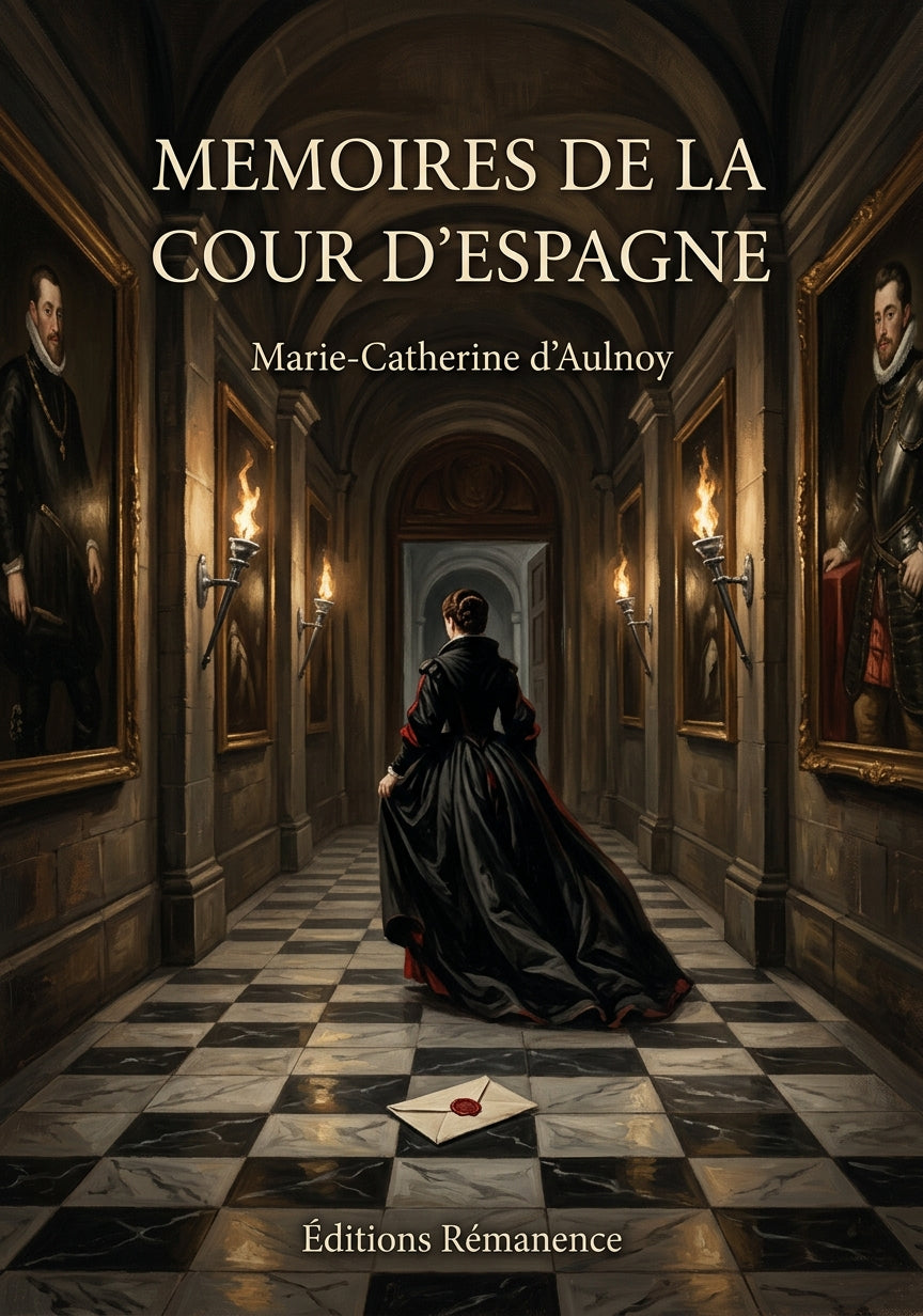 Livre Memoires de la cour d'Espagne par Marie-Catherine d’Aulnoy - Couverture - Editions Remanence