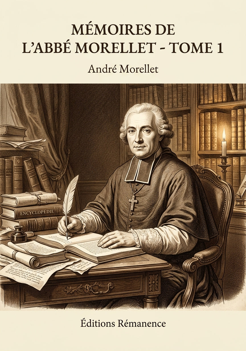 Livre Mémoires de l’abbé Morellet - Tome 1 par André Morellet - Couverture - Editions Remanence