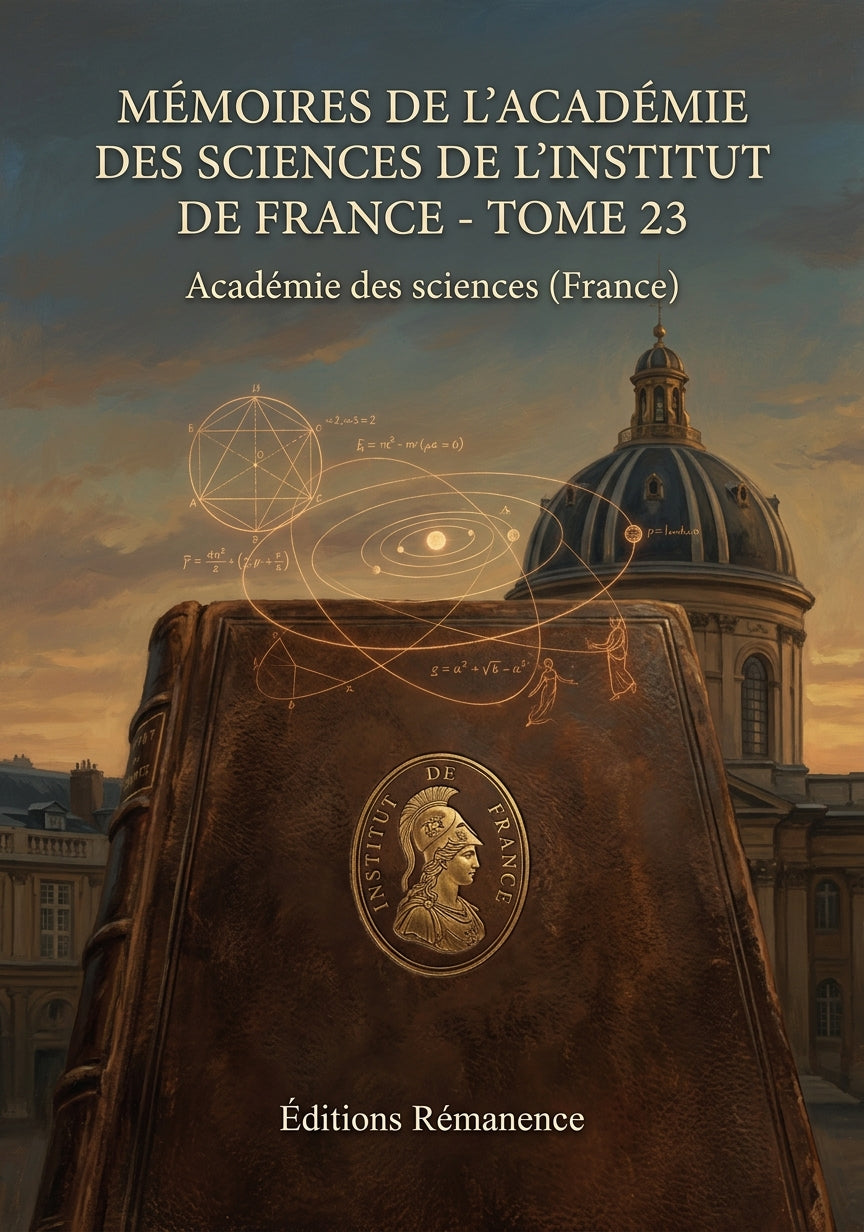 Livre Mémoires de l’Académie des sciences de l’Institut de France - Tome 23 par Académie des sciences (France) - Couverture - Editions Remanence