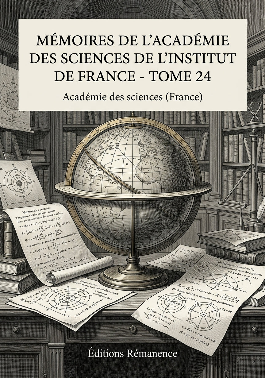 Livre Mémoires de l’Académie des sciences de l’Institut de France - Tome 24 par Académie des sciences (France) - Couverture - Editions Remanence