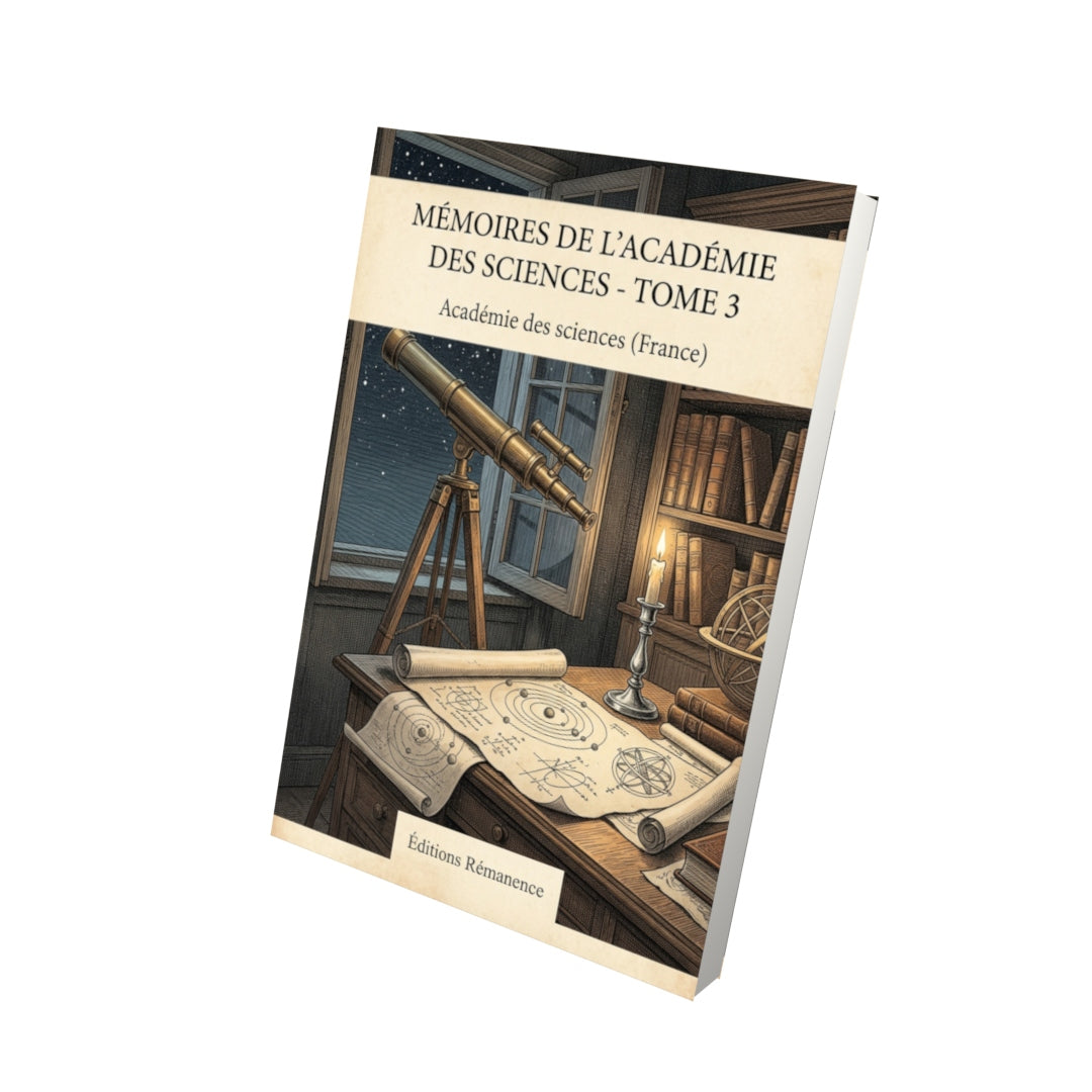 Livre Mémoires de l’Académie des sciences - Tome 3 par Académie des sciences (France) - Vue 3D - Editions Remanence