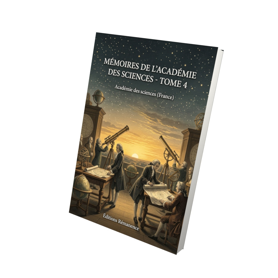 Livre Mémoires de l’Académie des sciences - Tome 4 par Académie des sciences (France) - Vue 3D - Editions Remanence