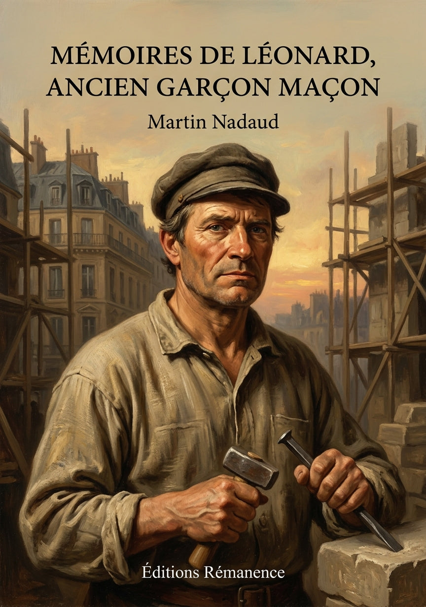 Livre Mémoires de Léonard, ancien garçon maçon par Martin Nadaud - Couverture - Editions Remanence
