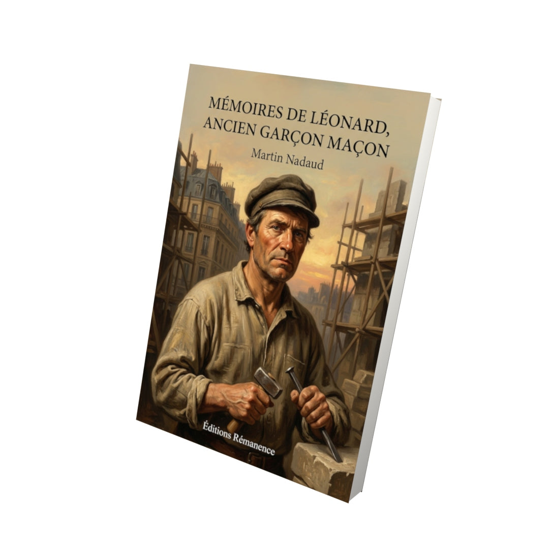 Livre Mémoires de Léonard, ancien garçon maçon par Martin Nadaud - Vue 3D - Editions Remanence