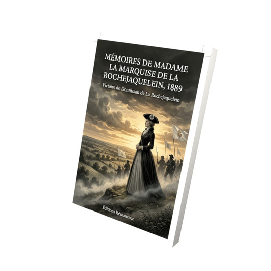 Livre Mémoires de Madame la marquise de La Rochejaquelein, 1889 par Victoire de Donnissan de La Rochejaquelein - Vue 3D - Editions Remanence