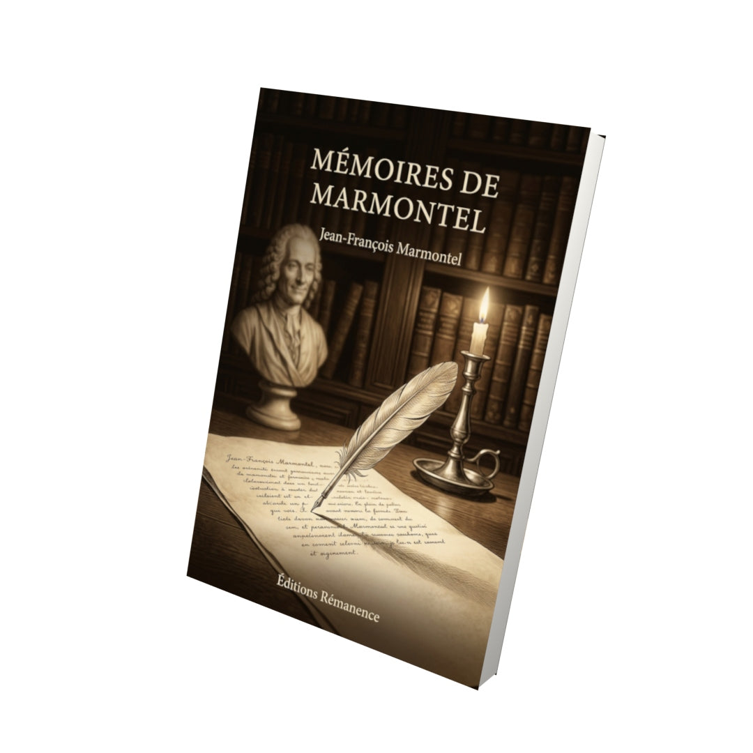 Livre Mémoires de Marmontel par Jean-François Marmontel - Vue 3D - Editions Remanence