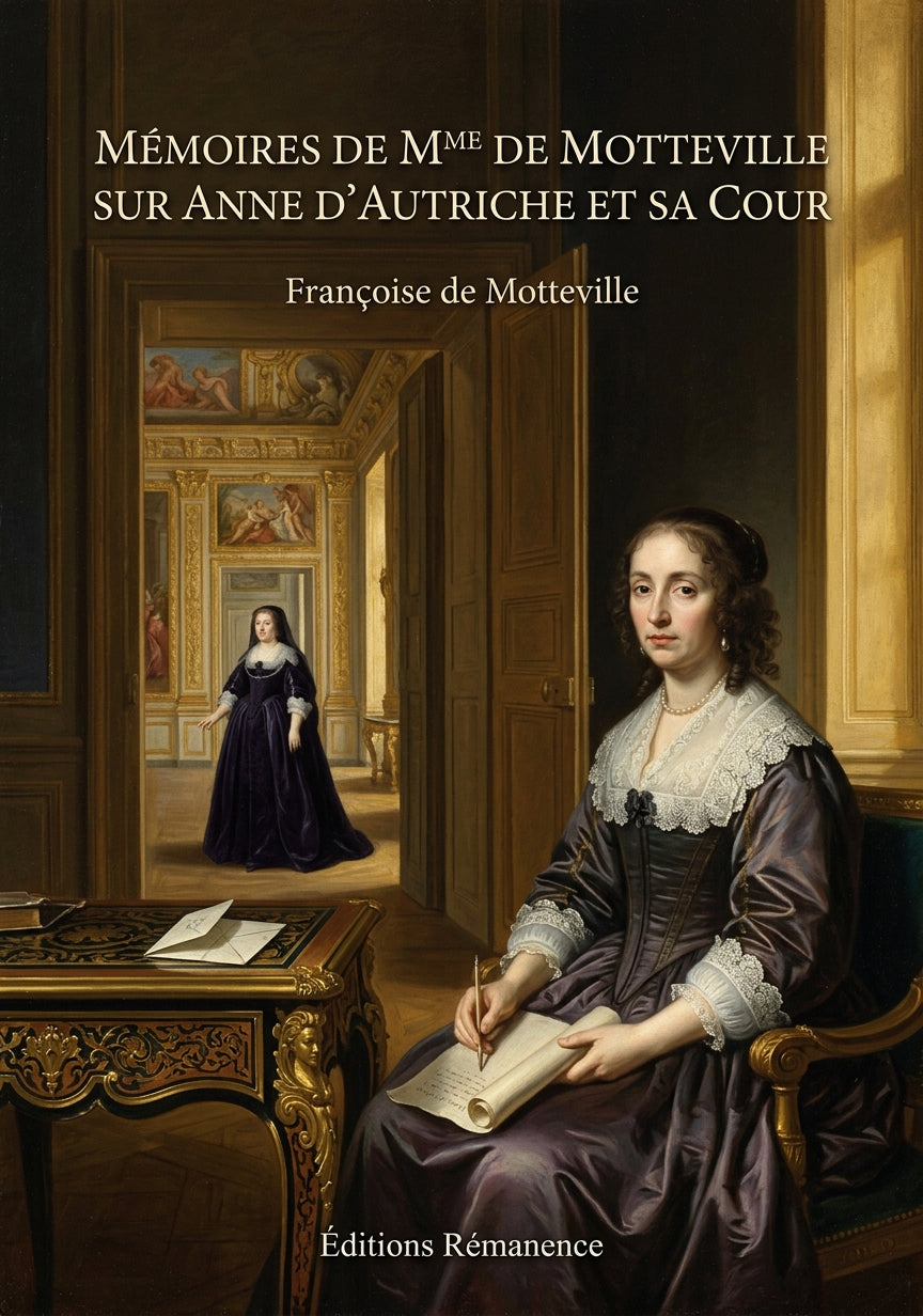 Livre Mémoires de Mme de Motteville sur Anne d’Autriche et sa cour par Françoise de Motteville - Couverture - Editions Remanence