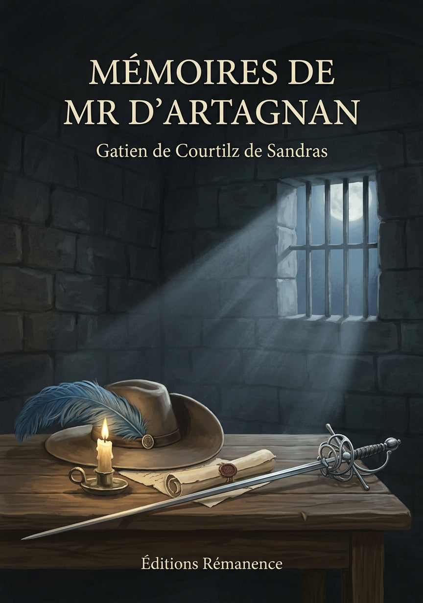 Livre Mémoires de Mr d’Artagnan par Gatien de Courtilz de Sandras - Couverture - Editions Remanence