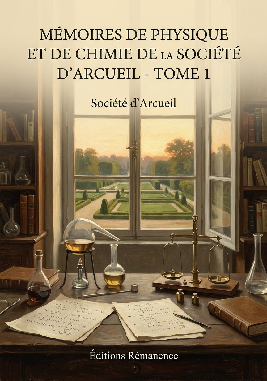 Livre Mémoires de physique et de chimie de la Société d’Arcueil - Tome 1 par Société d’Arcueil - Couverture - Editions Remanence