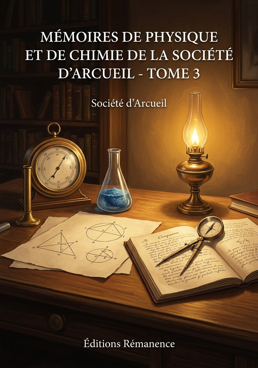 Livre Mémoires de physique et de chimie de la Société d’Arcueil - Tome 3 par Société d’Arcueil - Couverture - Editions Remanence