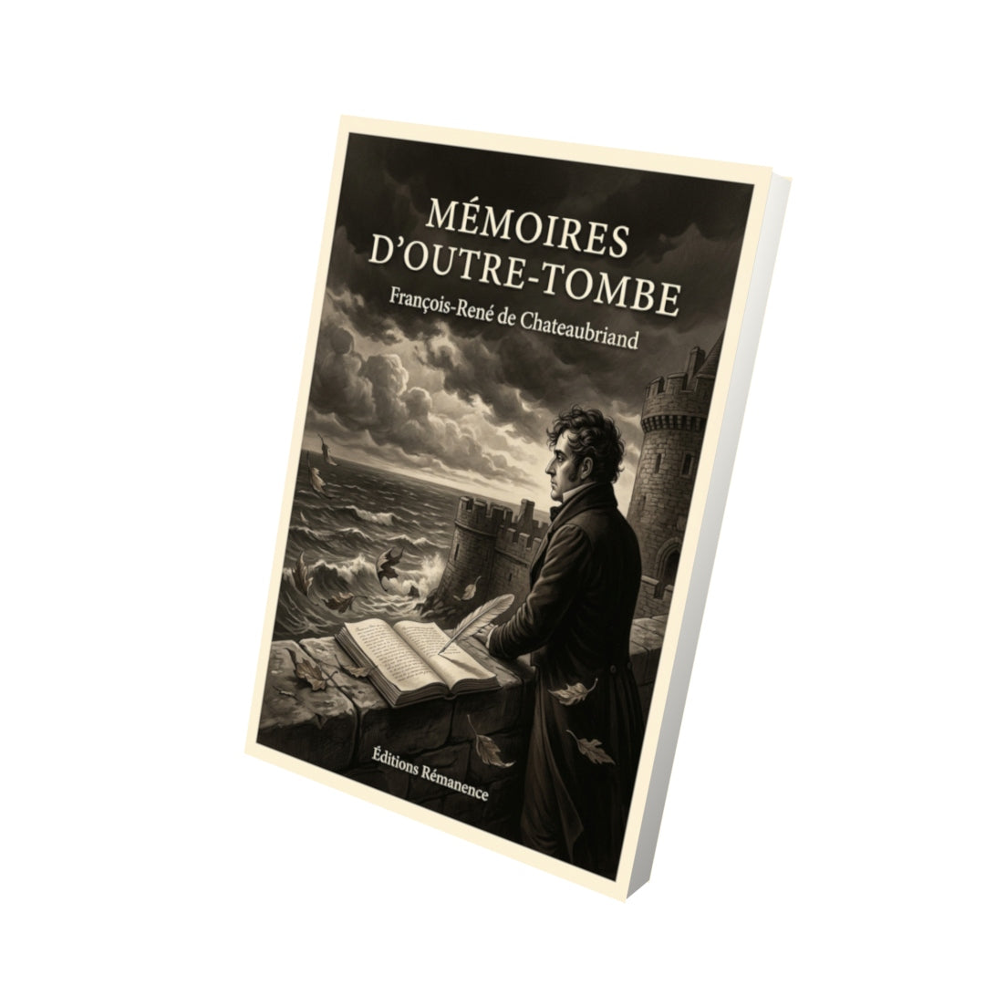 Livre Mémoires d’outre-tombe par François-René de Chateaubriand - Vue 3D - Editions Remanence