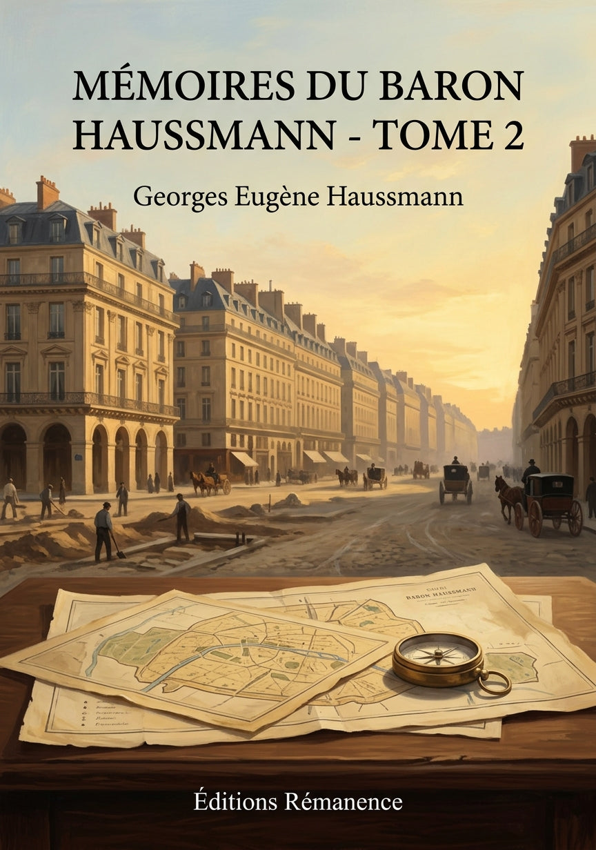 Livre Mémoires du baron Haussmann - Tome 2 par Georges Eugène Haussmann - Couverture - Editions Remanence