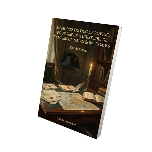 Livre Mémoires du duc de Rovigo, pour servir à l'histoire de l'empereur Napoléon - Tome 6 - Duc de Rovigo - Vue 3D - Editions Remanence
