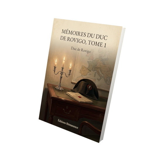 Livre Mémoires du duc de Rovigo, Tome 1 - Duc de Rovigo - Vue 3D - Editions Remanence