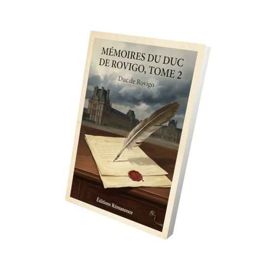 Livre Mémoires du duc de Rovigo, Tome 2 - Duc de Rovigo - Vue 3D - Editions Remanence