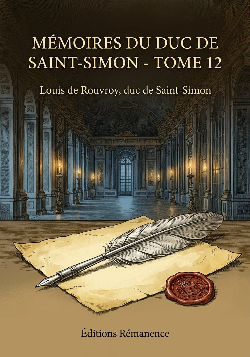 Livre Mémoires du duc de Saint-Simon - Tome 12 par Louis de Rouvroy, duc de Saint-Simon - Couverture - Editions Remanence