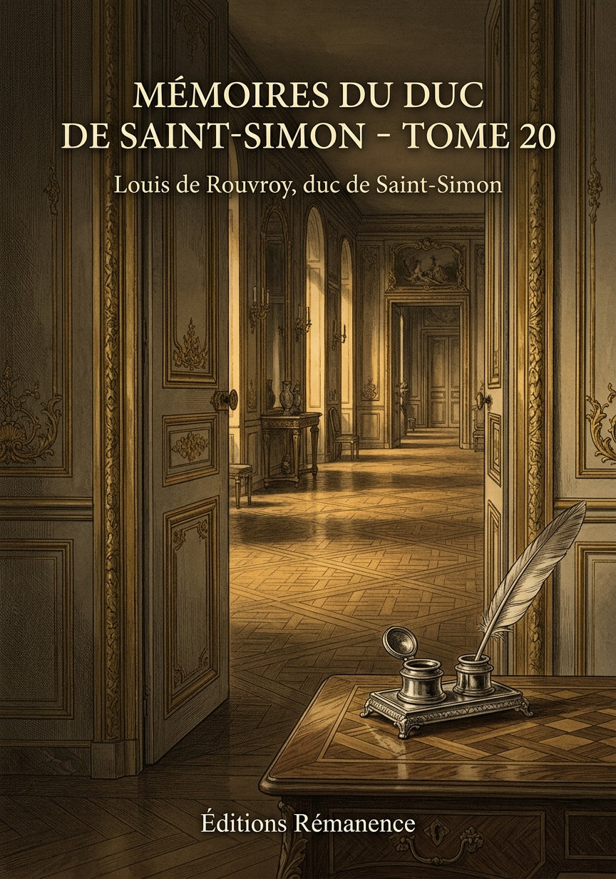 Livre Mémoires du duc de Saint-Simon - Tome 20 par Louis de Rouvroy, duc de Saint-Simon - Couverture - Editions Remanence