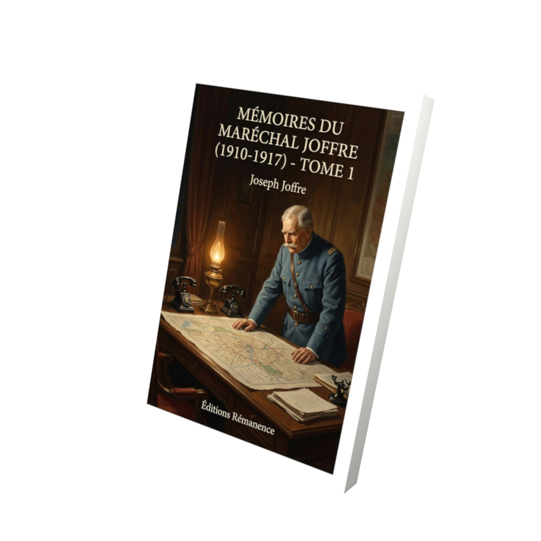 Livre Mémoires du maréchal Joffre (1910-1917) - Tome 1 par Joseph Joffre - Vue 3D - Editions Remanence