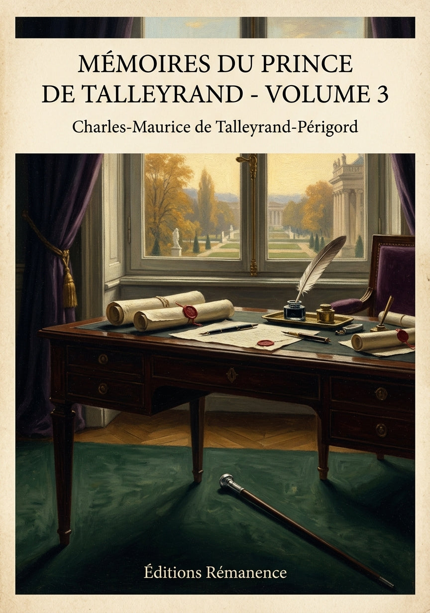 Mémoires du prince de Talleyrand - Volume 3 - Charles-Maurice de Talleyrand-Périgord (Couverture)