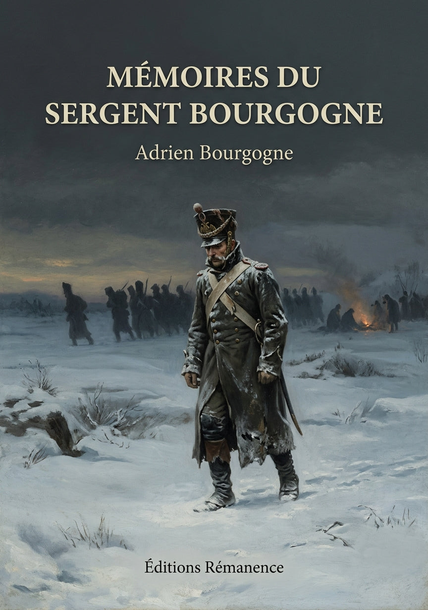 Livre Mémoires du sergent Bourgogne par Adrien Bourgogne - Couverture - Editions Remanence