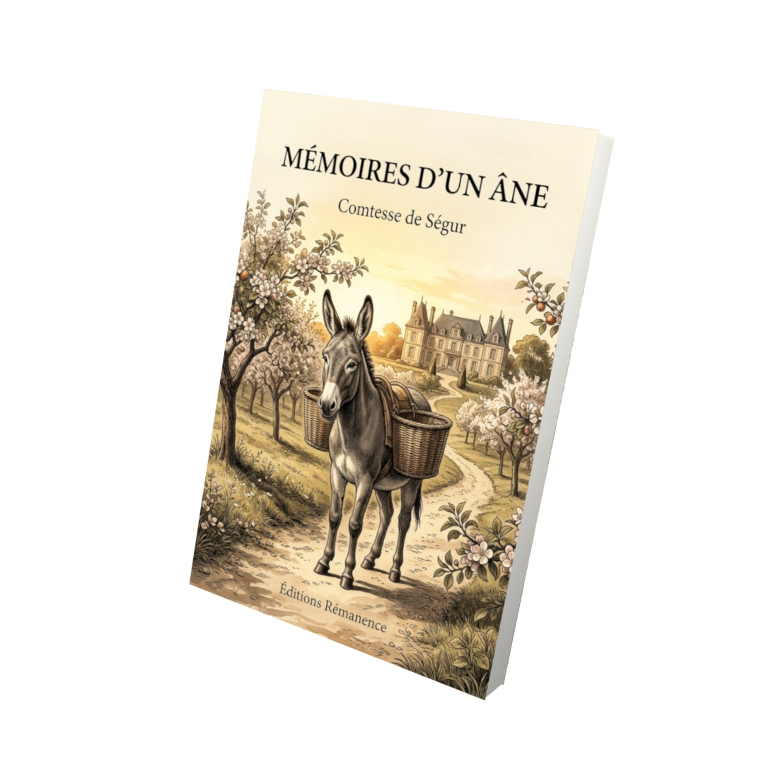 Livre Mémoires d’un âne par Comtesse de Ségur - Vue 3D - Editions Remanence
