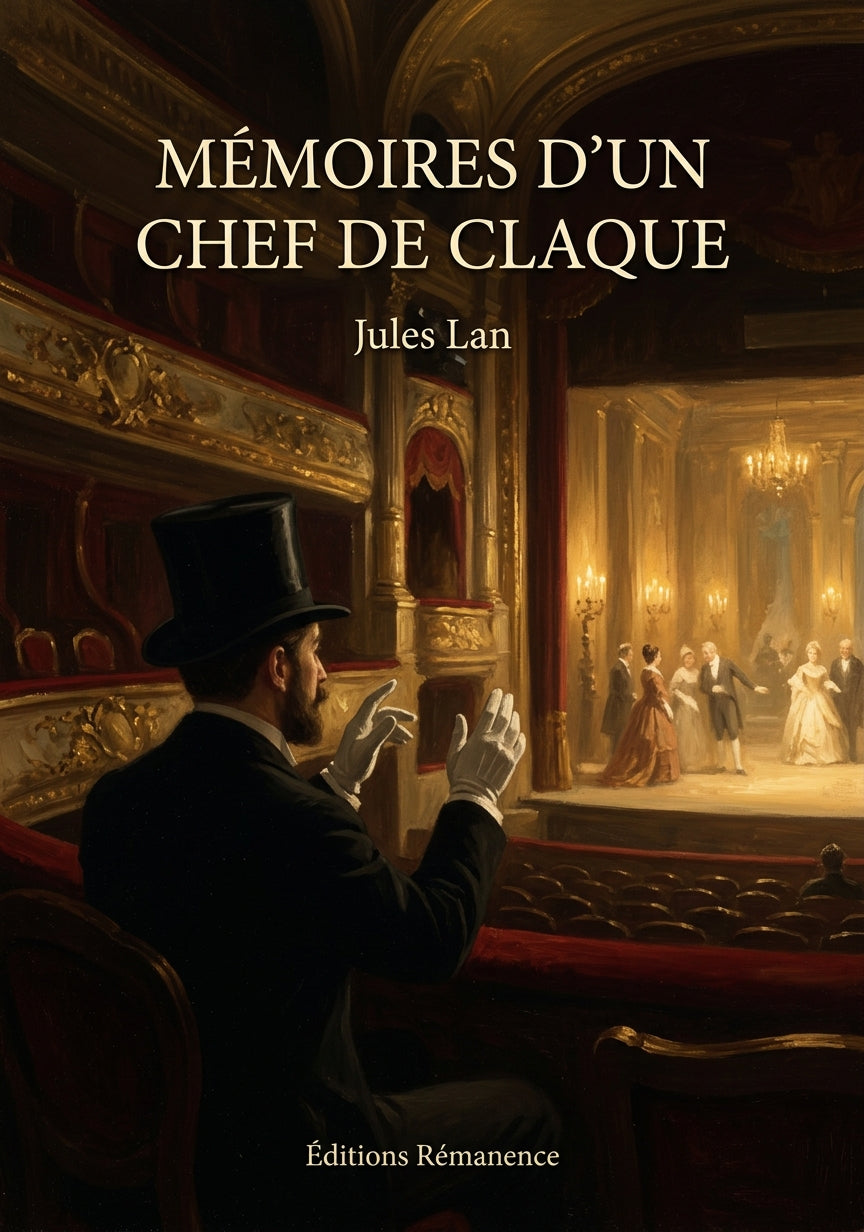 Livre Mémoires d’un chef de claque par Jules Lan - Couverture - Editions Remanence