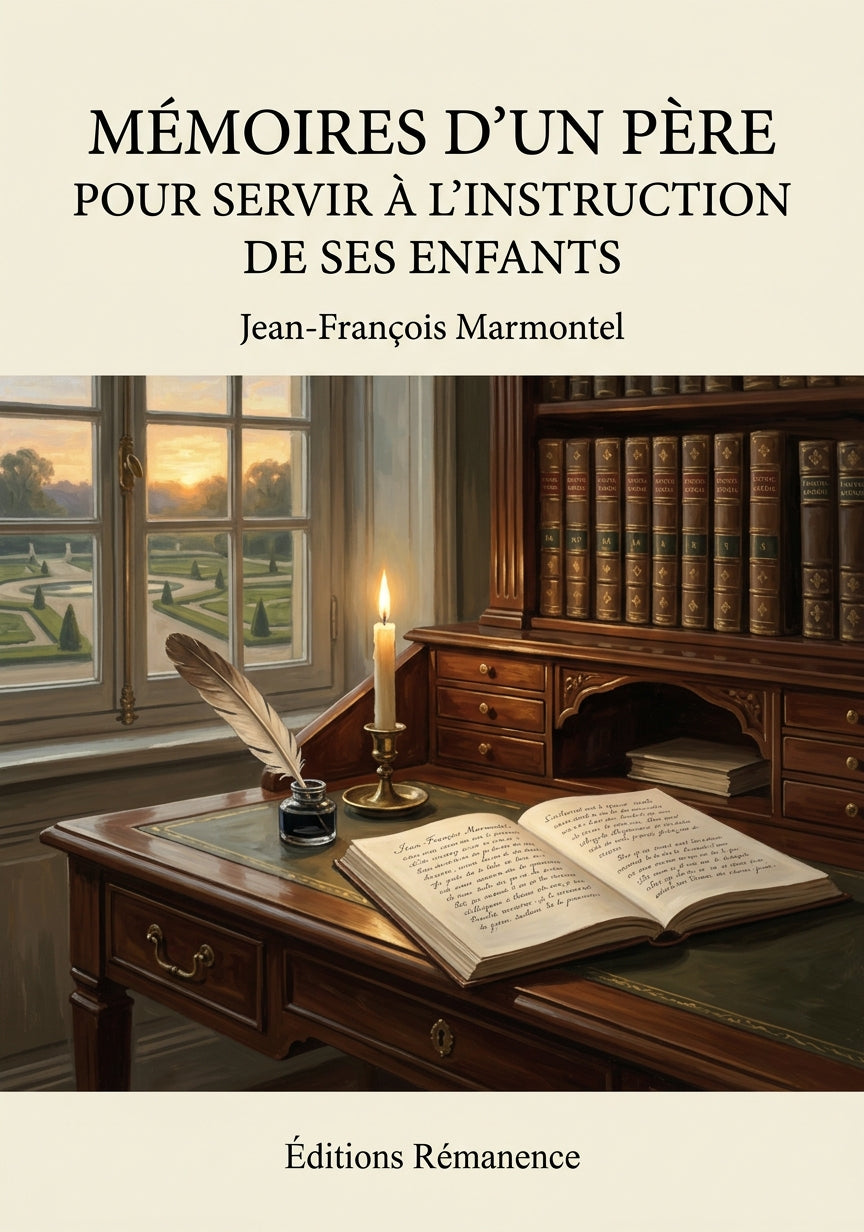 Livre Mémoires d’un père pour servir à l’instruction de ses enfants par Jean-François Marmontel - Couverture - Editions Remanence