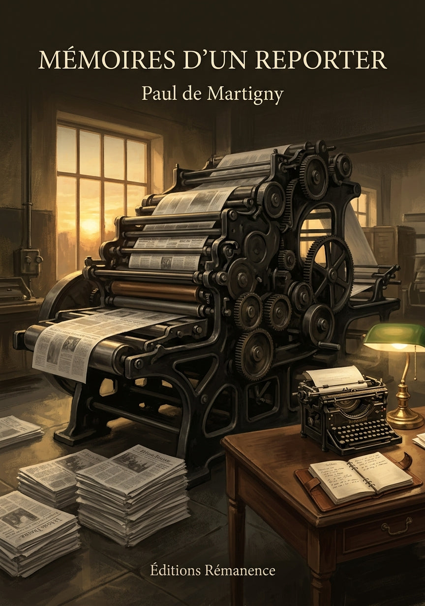Livre Mémoires d’un reporter par Paul de Martigny - Couverture - Editions Remanence