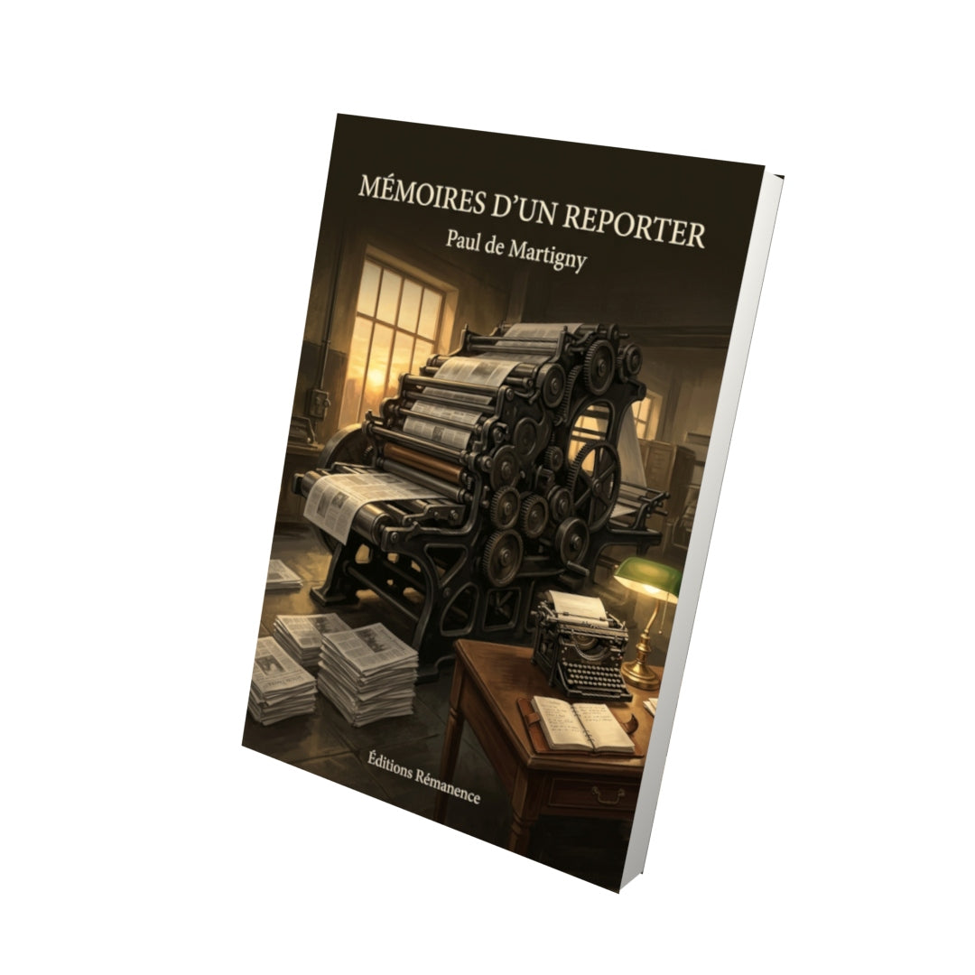 Livre Mémoires d’un reporter par Paul de Martigny - Vue 3D - Editions Remanence