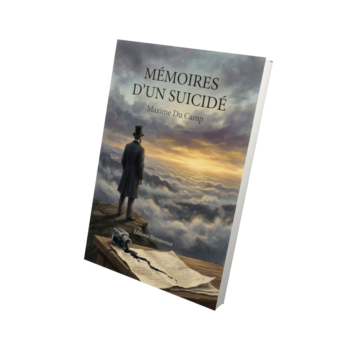 Livre Mémoires d’un suicidé par Maxime Du Camp - Vue 3D - Editions Remanence